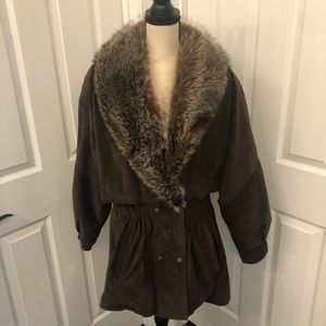 Vintage J Percy Marvin Richards Leather "Fur" coat